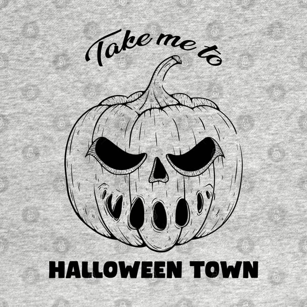 Halloween Town University Pumpkin by jorinde winter designs